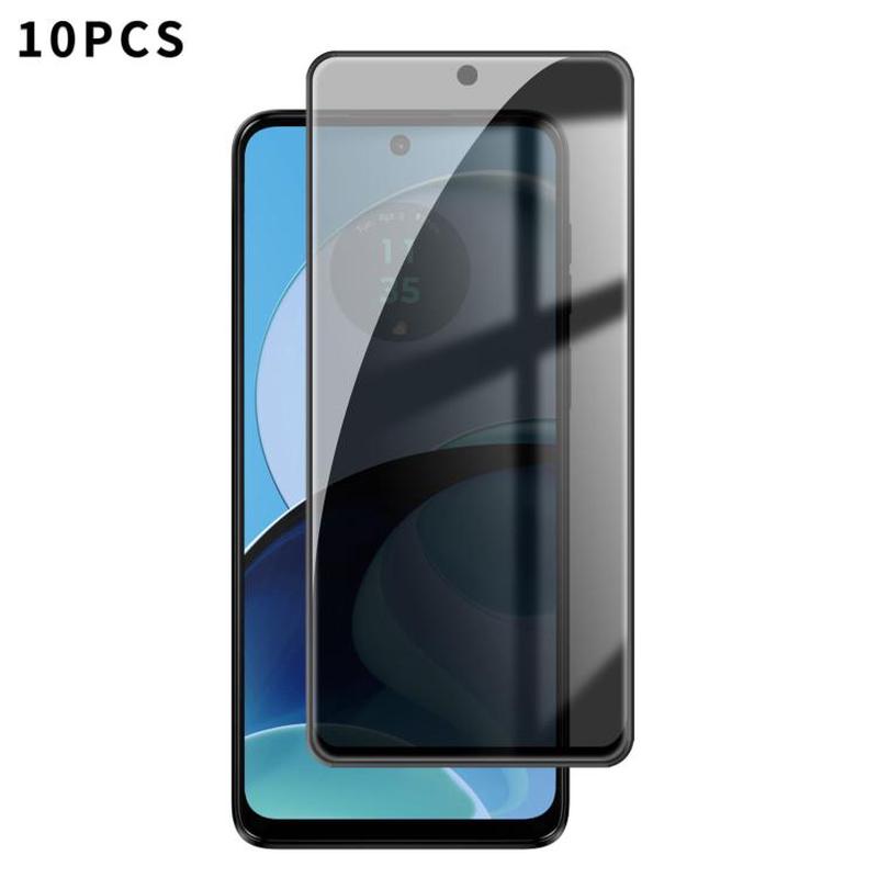 For Motorola Moto G14 10pcs Kalebol High-Aluminum Screen-Printed Full-Coverage Black-Border Privacy Tempered Glass Film