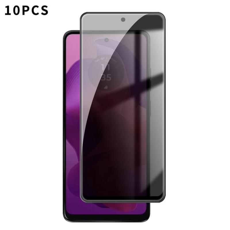 For Motorola Moto G24 10pcs Kalebol High-Aluminum Screen-Printed Full-Coverage Black-Border Privacy Tempered Glass Film