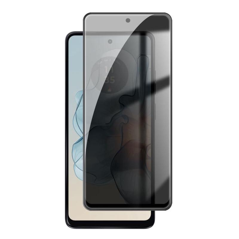 For Motorola Moto G24 Power Kalebol High-Aluminum Screen-Printed Full-Coverage Black-Border Privacy Tempered Glass Film
