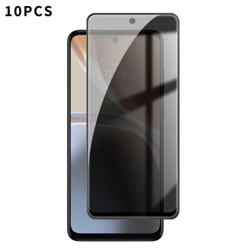 For Motorola Moto G32 10pcs Kalebol High-Aluminum Screen-Printed Full-Coverage Black-Border Privacy Tempered Glass Film