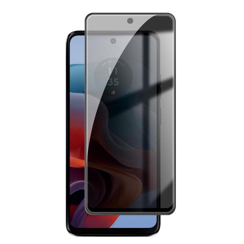 For Motorola Moto G34 Kalebol High-Aluminum Screen-Printed Full-Coverage Black-Border Privacy Tempered Glass Film