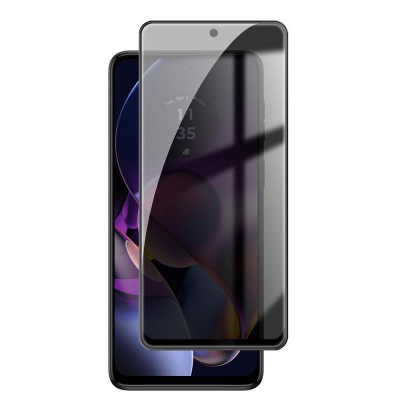 For Motorola Moto G54 Kalebol High-Aluminum Screen-Printed Full-Coverage Black-Border Privacy Tempered Glass Film