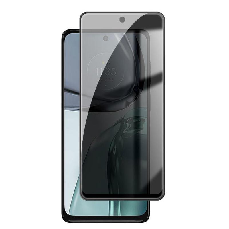 For Motorola Moto G62 5G Kalebol High-Aluminum Screen-Printed Full-Coverage Black-Border Privacy Tempered Glass Film