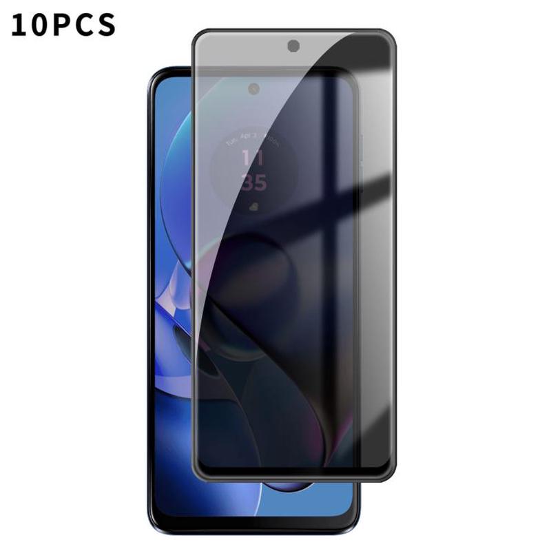 For Motorola Moto G64 5G 10pcs Kalebol High-Aluminum Screen-Printed Full-Coverage Black-Border Privacy Tempered Glass Film