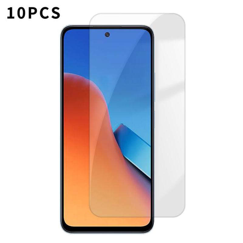 For Redmi 12 4G Kalebol 10pcs High-Aluminum Semi-Screen Anti-Fingerprint HD Tempered Glass Film