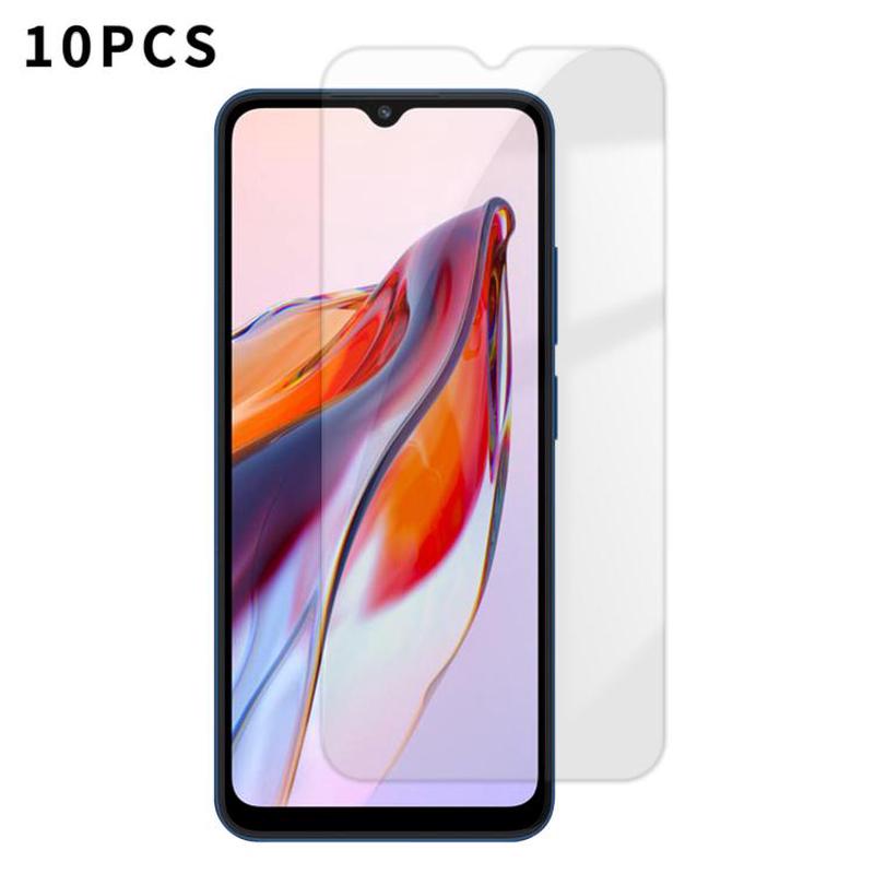 For Redmi 12C Kalebol 10pcs High-Aluminum Semi-Screen Anti-Fingerprint HD Tempered Glass Film