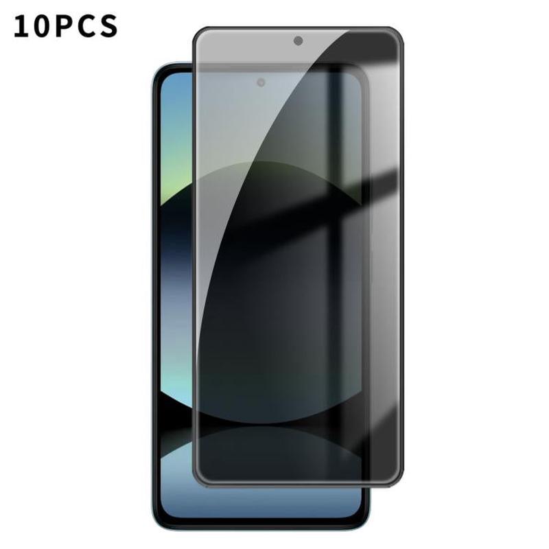 For Redmi Note 14 5G 10pcs Kalebol High-Aluminum Screen-Printed Full-Coverage Black-Border Privacy Tempered Glass Film