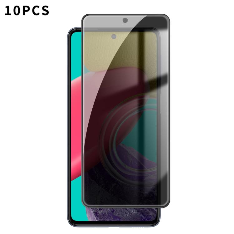 For Samsung Galaxy M53 5G 10pcs Kalebol High-Aluminum Screen-Printed Full-Coverage Black-Border Privacy Tempered Glass Film
