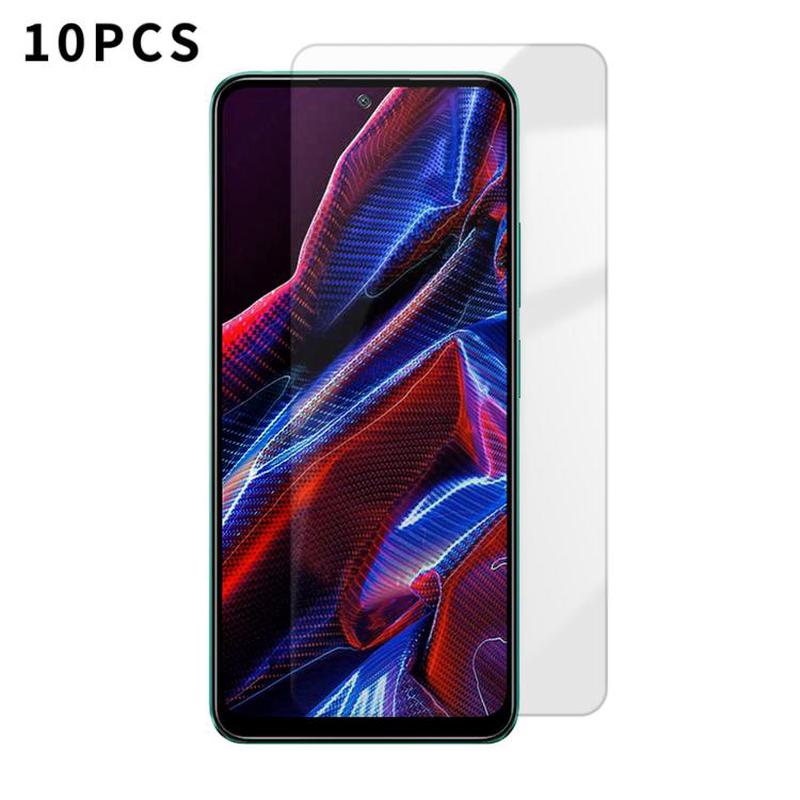 For Xiaomi Poco X5 5G Kalebol 10pcs High-Aluminum Semi-Screen Anti-Fingerprint HD Tempered Glass Film