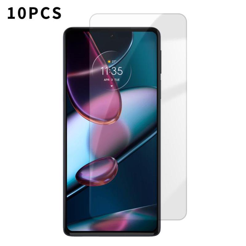 For Motorola Edge 30 Pro Kalebol 10pcs High-Aluminum Semi-Screen Anti-Fingerprint HD Tempered Glass Film