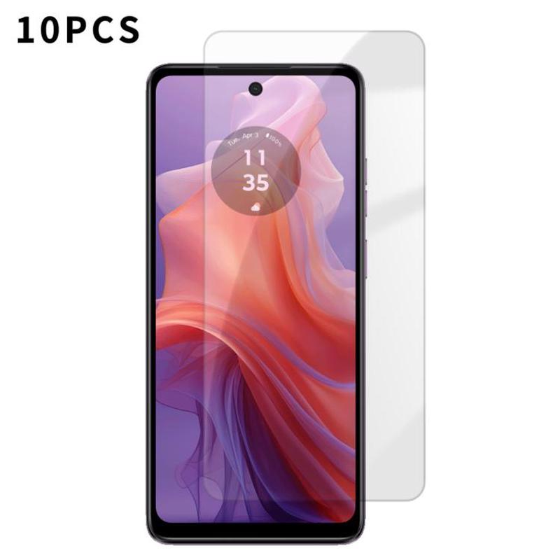 For Motorola Moto E14 Kalebol 10pcs High-Aluminum Semi-Screen Anti-Fingerprint HD Tempered Glass Film