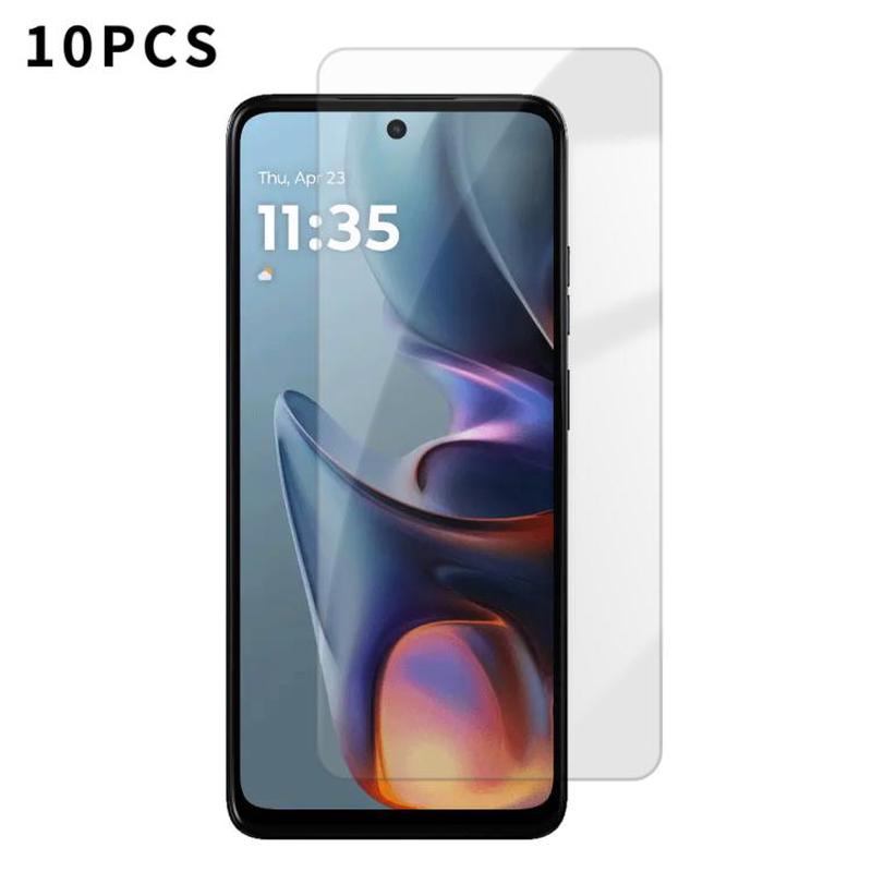 For Motorola Moto E15 Kalebol 10pcs High-Aluminum Semi-Screen Anti-Fingerprint HD Tempered Glass Film