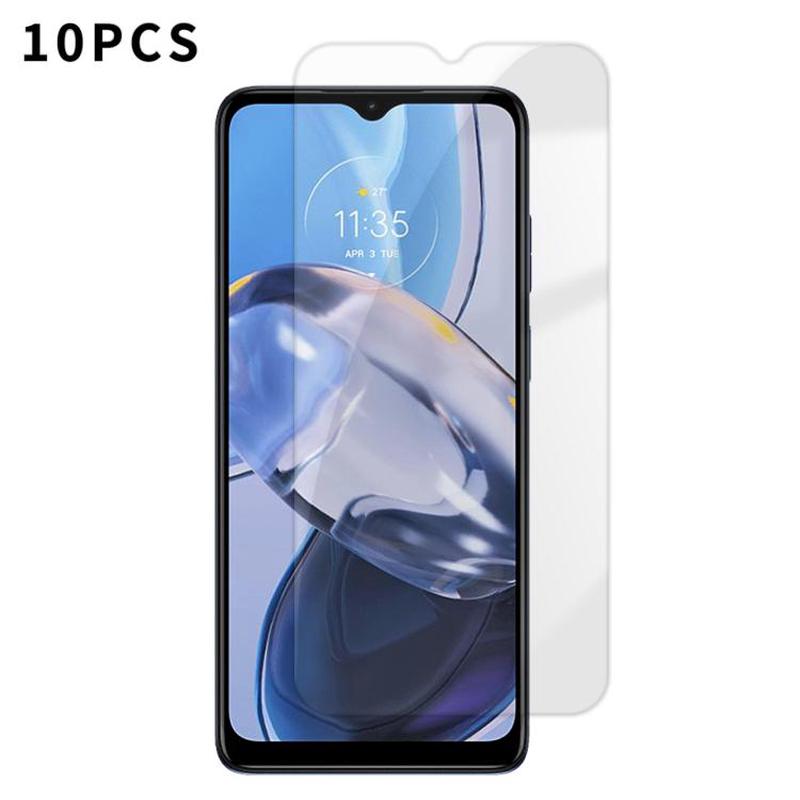 For Motorola Moto E22 Kalebol 10pcs High-Aluminum Semi-Screen Anti-Fingerprint HD Tempered Glass Film