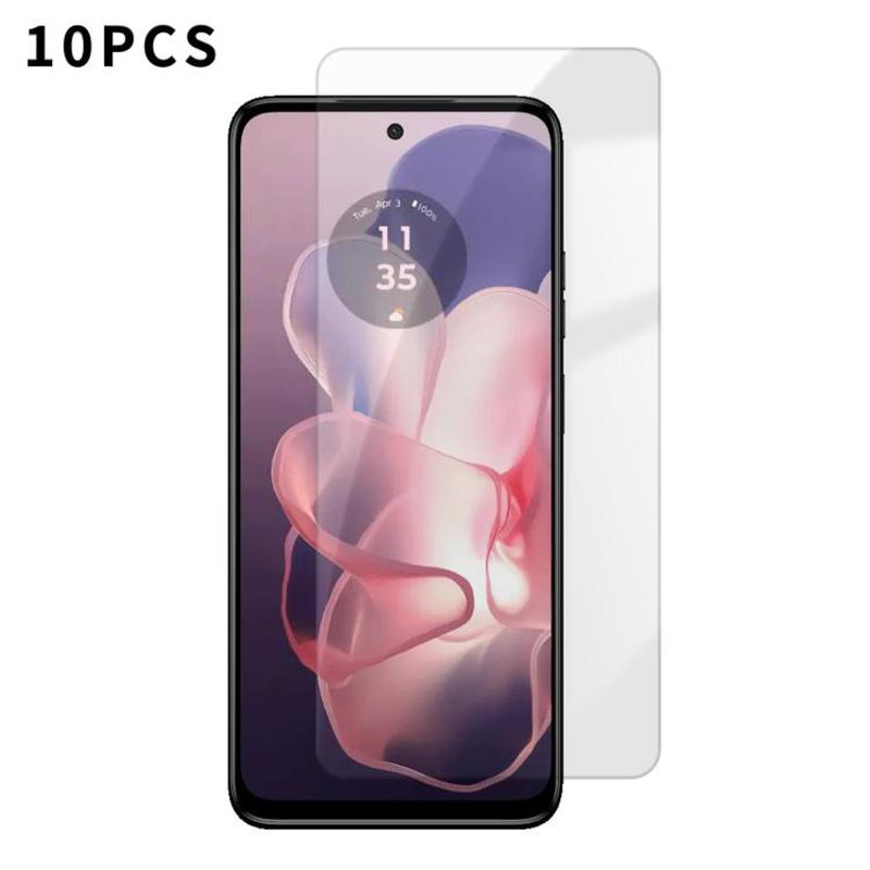 For Motorola Moto G Power 2024 5G Kalebol 10pcs High-Aluminum Semi-Screen Anti-Fingerprint HD Tempered Glass Film