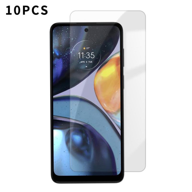 For Motorola Moto G22 Kalebol 10pcs High-Aluminum Semi-Screen Anti-Fingerprint HD Tempered Glass Film