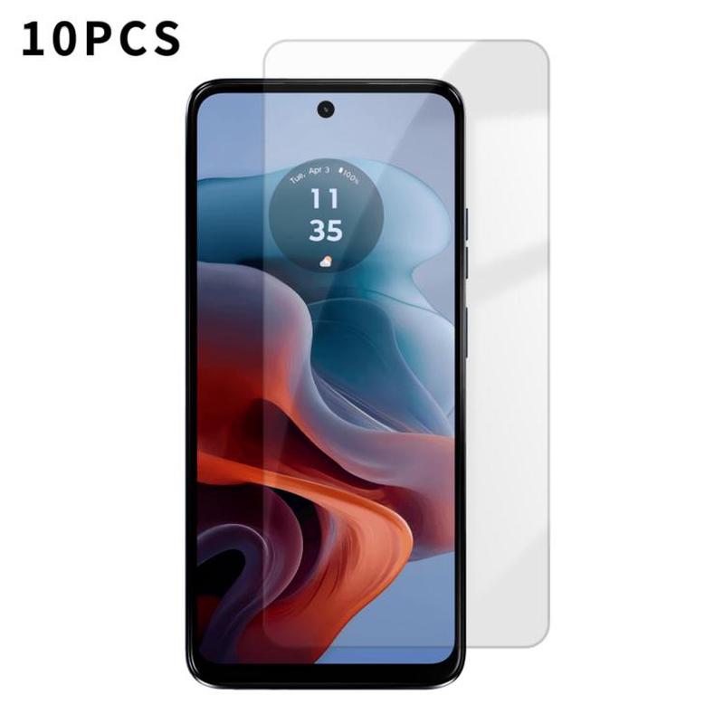 For Motorola Moto G34 Kalebol 10pcs High-Aluminum Semi-Screen Anti-Fingerprint HD Tempered Glass Film