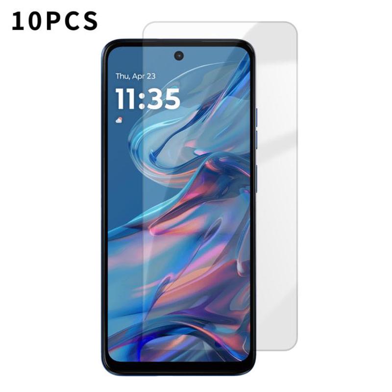 For Motorola Moto G45 5G Kalebol 10pcs High-Aluminum Semi-Screen Anti-Fingerprint HD Tempered Glass Film