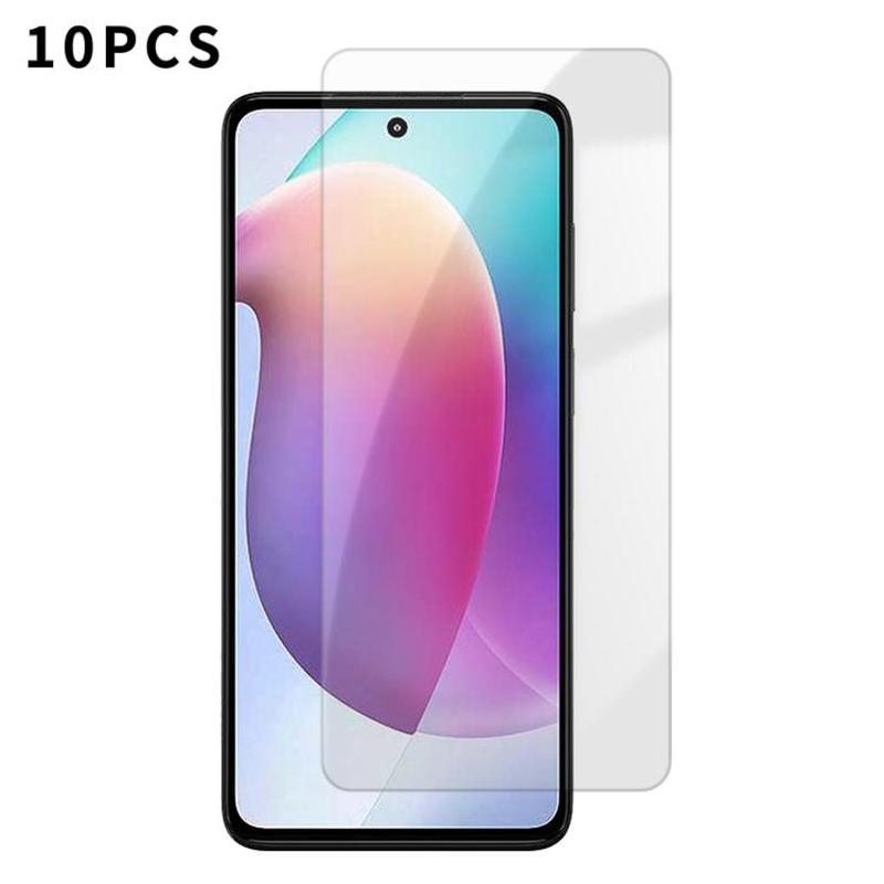 For Motorola Moto G71s Kalebol 10pcs High-Aluminum Semi-Screen Anti-Fingerprint HD Tempered Glass Film