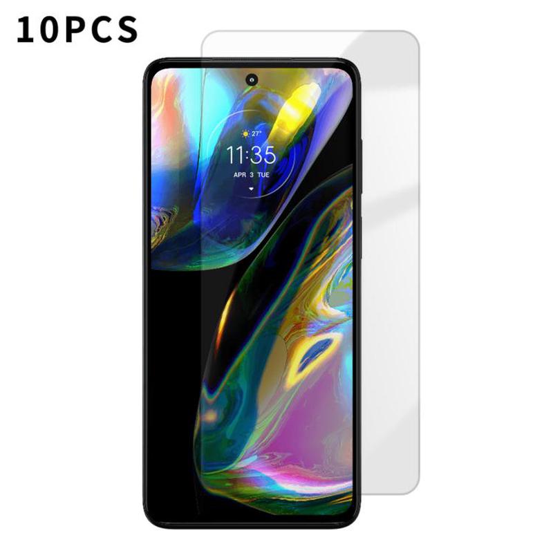 For Motorola Moto G82 Kalebol 10pcs High-Aluminum Semi-Screen Anti-Fingerprint HD Tempered Glass Film
