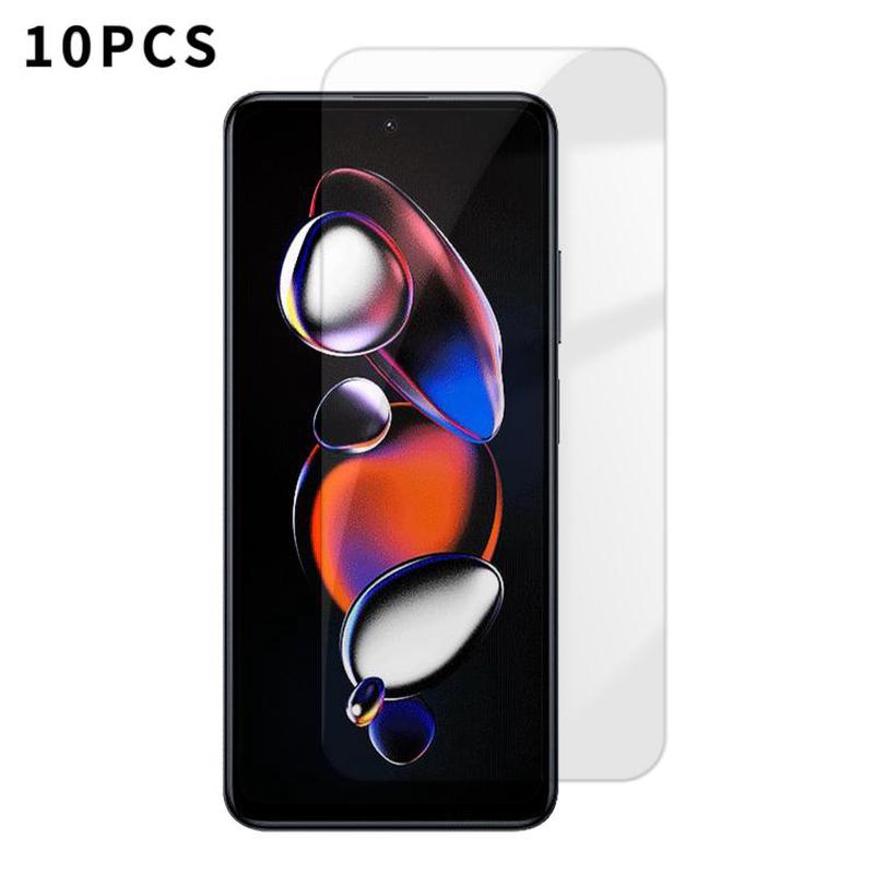 For Redmi Note 12T Pro Kalebol 10pcs High-Aluminum Semi-Screen Anti-Fingerprint HD Tempered Glass Film