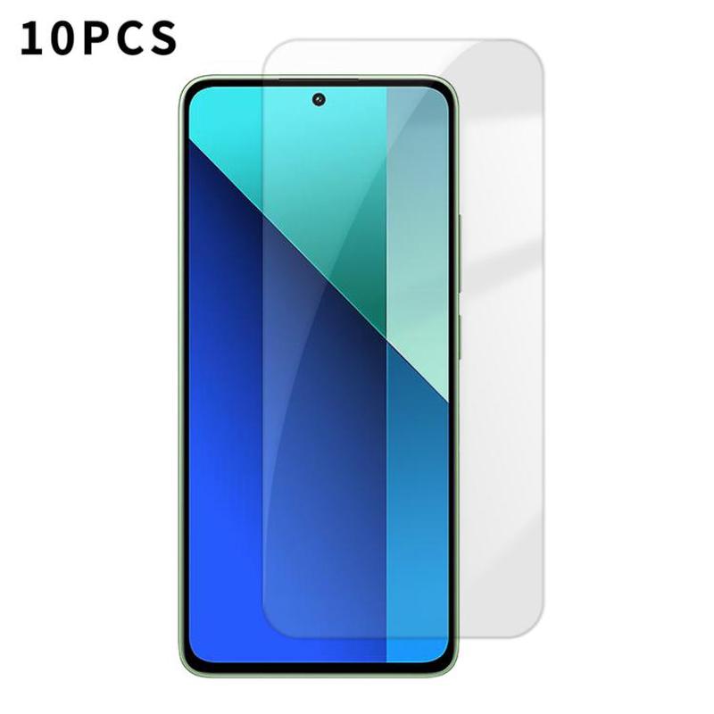 For Redmi Note 13 5G Kalebol 10pcs High-Aluminum Semi-Screen Anti-Fingerprint HD Tempered Glass Film
