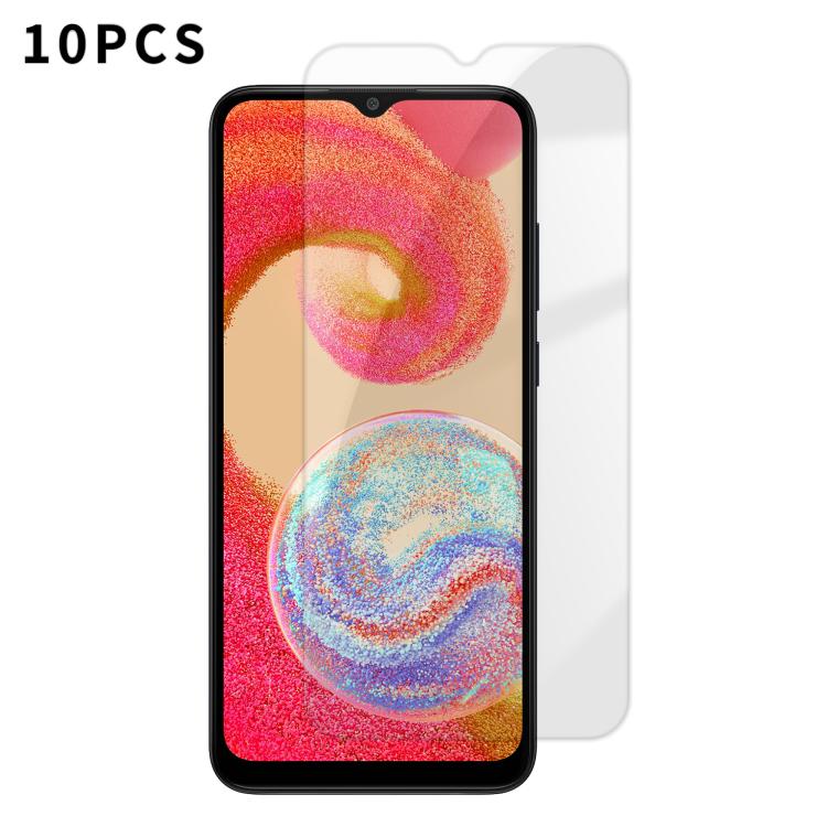 For Samsung Galaxy A04e Kalebol 10pcs High-Aluminum Semi-Screen Anti-Fingerprint HD Tempered Glass Film