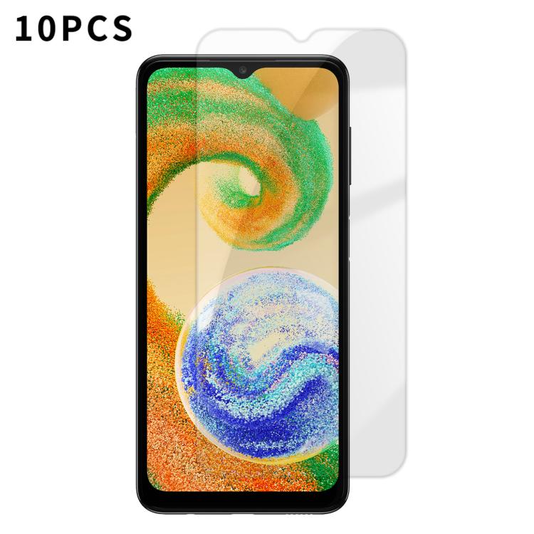 For Samsung Galaxy A04s Kalebol 10pcs High-Aluminum Semi-Screen Anti-Fingerprint HD Tempered Glass Film