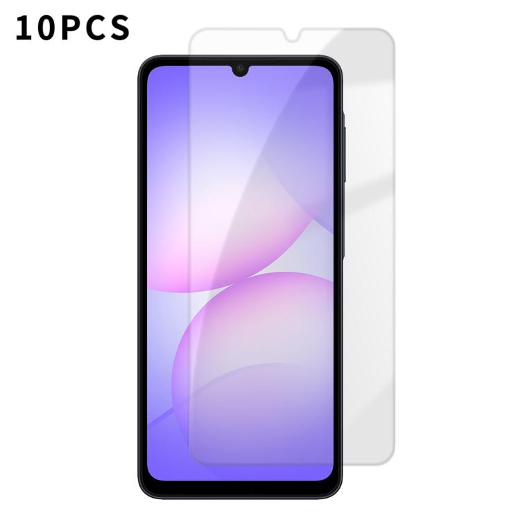 For Samsung Galaxy A07 4G / 5G Kalebol 10pcs High-Aluminum Semi-Screen Anti-Fingerprint HD Tempered Glass Film