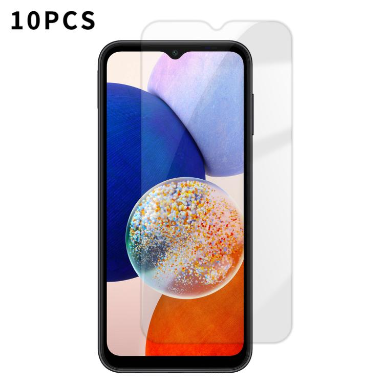 For Samsung Galaxy A14 5G Kalebol 10pcs High-Aluminum Semi-Screen Anti-Fingerprint HD Tempered Glass Film