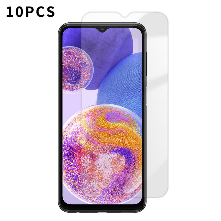 For Samsung Galaxy A23 4G Kalebol 10pcs High-Aluminum Semi-Screen Anti-Fingerprint HD Tempered Glass Film