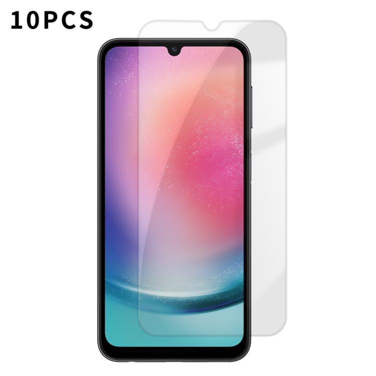 For Samsung Galaxy A24 4G Kalebol 10pcs High-Aluminum Semi-Screen Anti-Fingerprint HD Tempered Glass Film