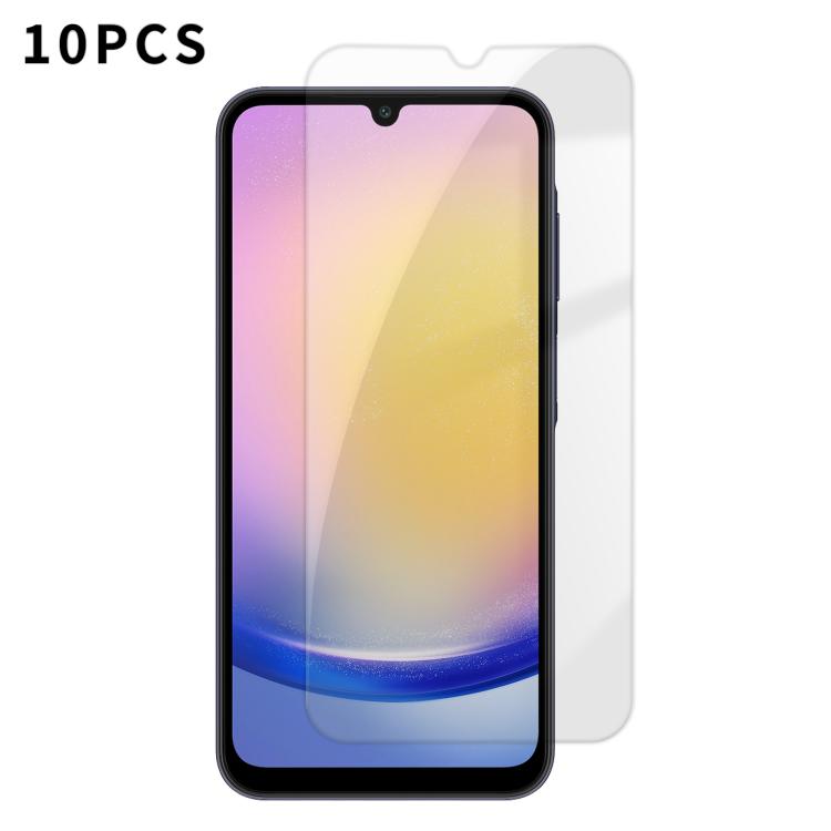 For Samsung Galaxy A25 5G Kalebol 10pcs High-Aluminum Semi-Screen Anti-Fingerprint HD Tempered Glass Film