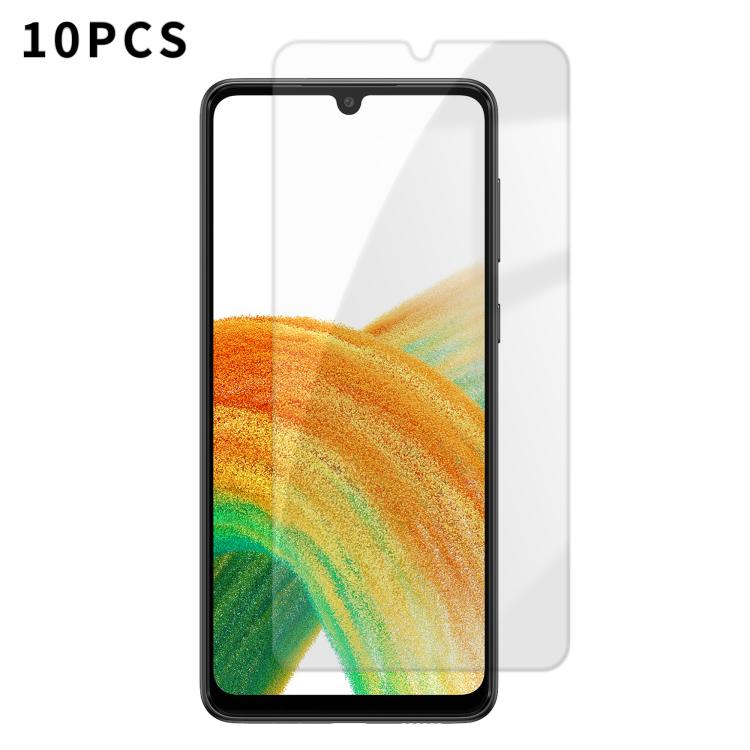 For Samsung Galaxy A33 5G Kalebol 10pcs High-Aluminum Semi-Screen Anti-Fingerprint HD Tempered Glass Film