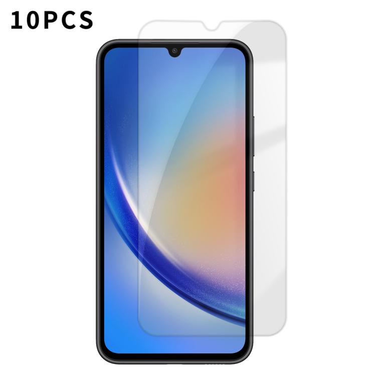 For Samsung Galaxy A34 5G Kalebol 10pcs High-Aluminum Semi-Screen Anti-Fingerprint HD Tempered Glass Film