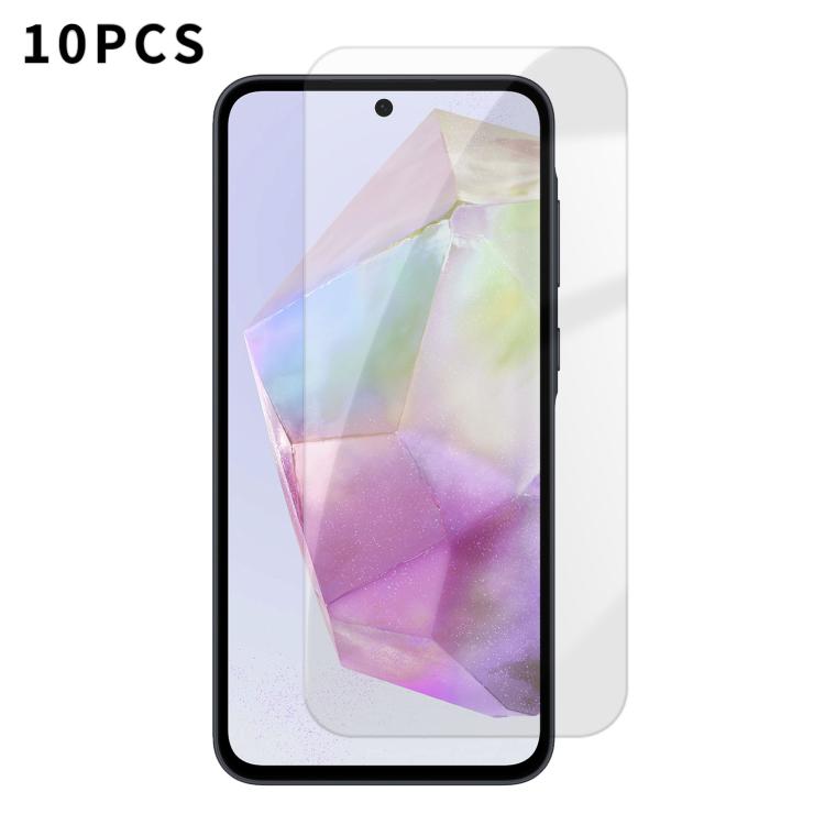 For Samsung Galaxy A35 5G Kalebol 10pcs High-Aluminum Semi-Screen Anti-Fingerprint HD Tempered Glass Film