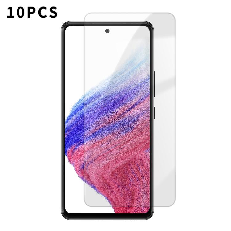 For Samsung Galaxy A53 5G Kalebol 10pcs High-Aluminum Semi-Screen Anti-Fingerprint HD Tempered Glass Film