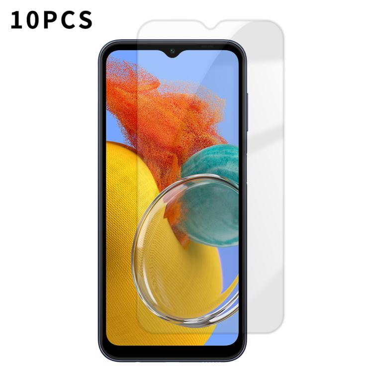 For Samsung Galaxy M14 5G Kalebol 10pcs High-Aluminum Semi-Screen Anti-Fingerprint HD Tempered Glass Film