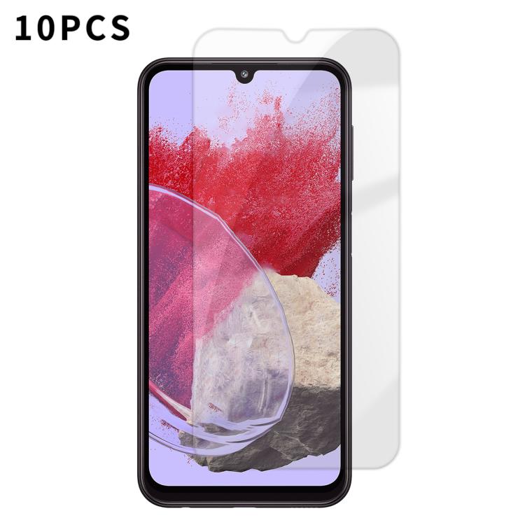For Samsung Galaxy M34 5G Kalebol 10pcs High-Aluminum Semi-Screen Anti-Fingerprint HD Tempered Glass Film