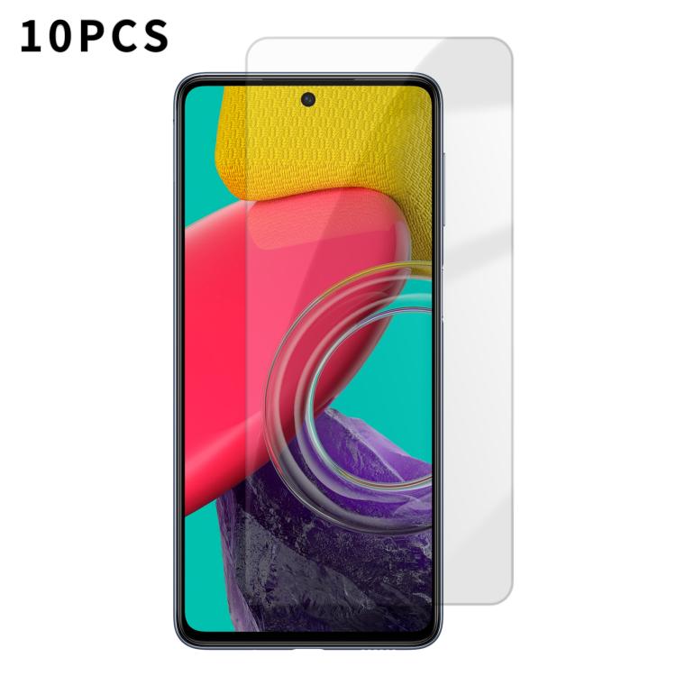 For Samsung Galaxy M53 5G Kalebol 10pcs High-Aluminum Semi-Screen Anti-Fingerprint HD Tempered Glass Film