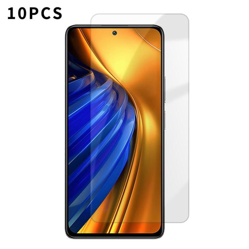 For Xiaomi Poco F4 5G Kalebol 10pcs High-Aluminum Semi-Screen Anti-Fingerprint HD Tempered Glass Film