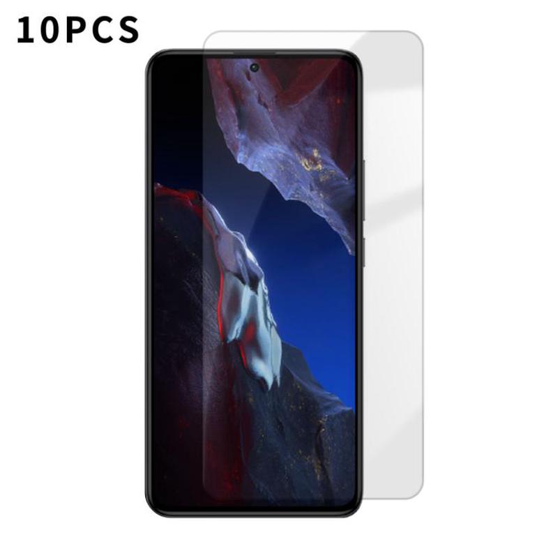 For Xiaomi Poco F5 Pro Kalebol 10pcs High-Aluminum Semi-Screen Anti-Fingerprint HD Tempered Glass Film