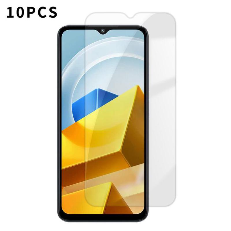 For Xiaomi Poco M5 4G Kalebol 10pcs High-Aluminum Semi-Screen Anti-Fingerprint HD Tempered Glass Film