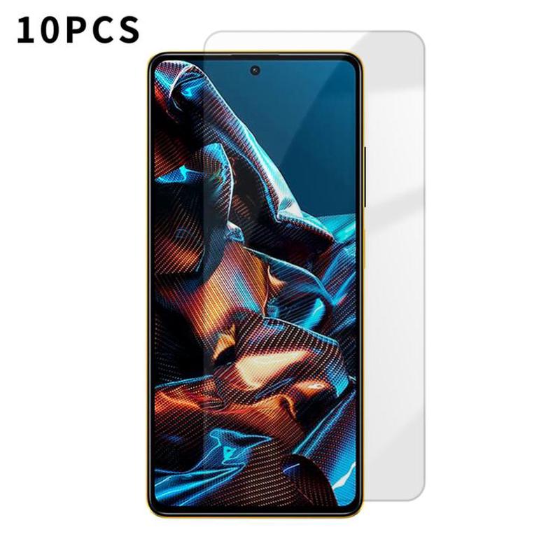 For Xiaomi Poco X5 Pro 5G Kalebol 10pcs High-Aluminum Semi-Screen Anti-Fingerprint HD Tempered Glass Film