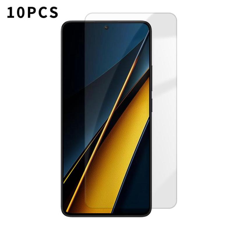 For Xiaomi Poco X6 Pro 5G Kalebol 10pcs High-Aluminum Semi-Screen Anti-Fingerprint HD Tempered Glass Film