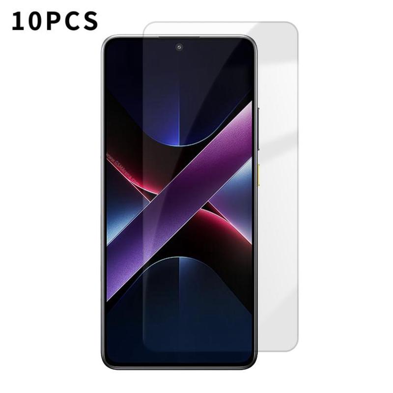 For Xiaomi Poco X7 Pro Kalebol 10pcs High-Aluminum Semi-Screen Anti-Fingerprint HD Tempered Glass Film