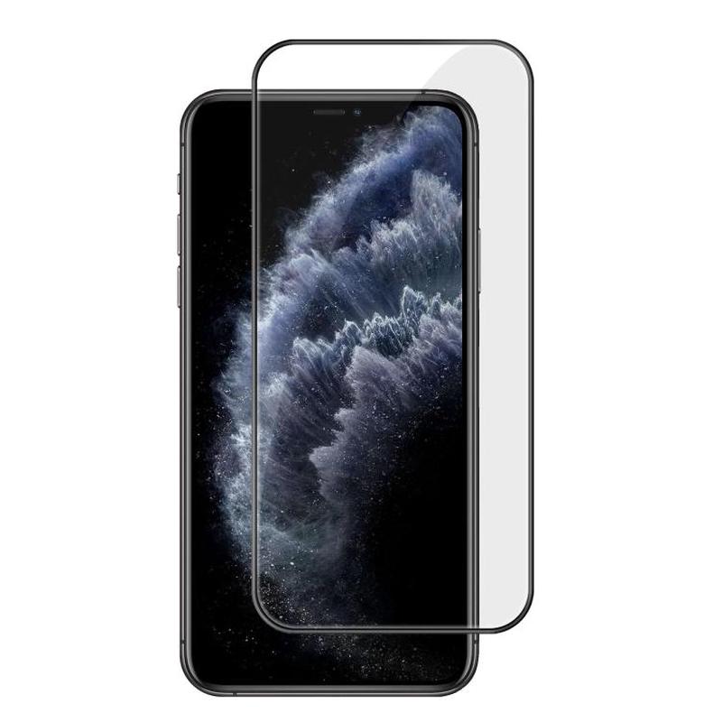For iPhone 11 Pro Max Kalebol High-Aluminum Screen-Printed Full-Coverage Anti-Fingerprint Black-Bordered HD Tempered Glass Film