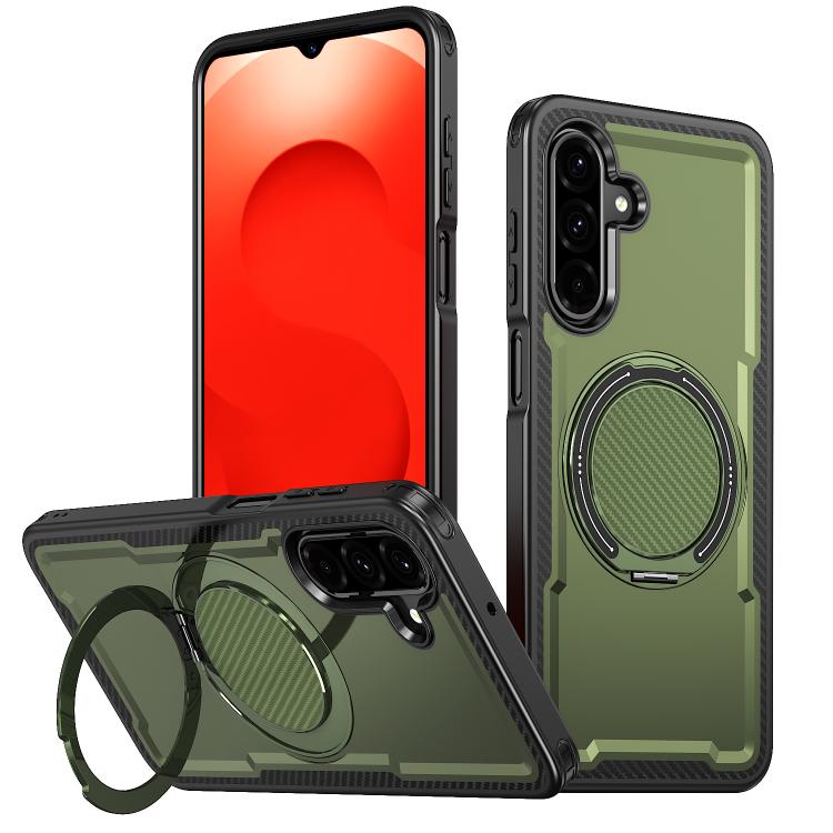 For Samsung Galaxy A26 5G kalebol Metal 360 Degree Rotation Holder MagSafe Phone Case(Green)