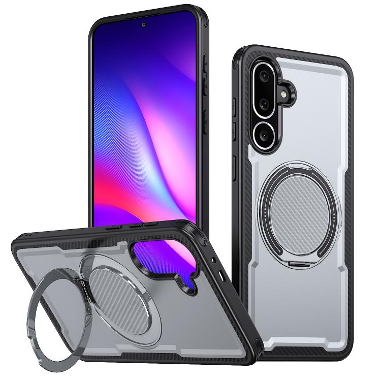 For Samsung Galaxy M56 5G kalebol Metal 360 Degree Rotation Holder MagSafe Phone Case(Grey)