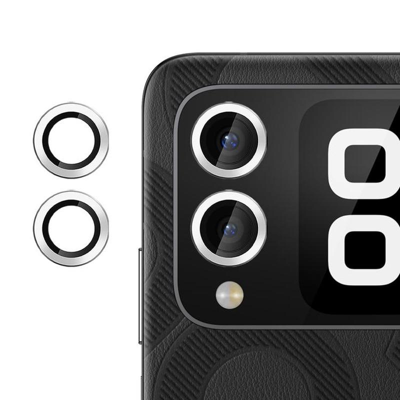 For Huawei nova Flip Kalebol No Flicker Ultra-Thin Individual Camera Lens Tempered Glass Film(Silver)