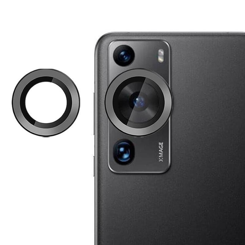 For Huawei P60 / P60 Pro / P60 Art Kalebol No Flicker Ultra-Thin Individual Camera Lens Tempered Glass Film(Black)